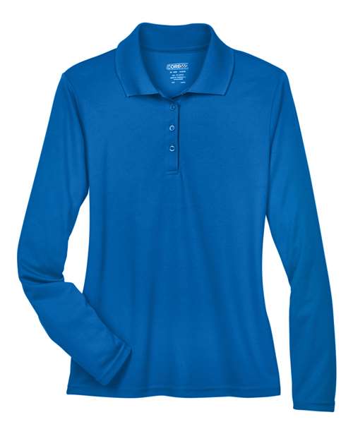 Women's Pinnacle Performance Long Sleeve Piqué Polo - True Royal Front