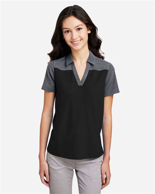 CORE365 Women's Fusion ChromaSoft™ Colorblock Polo - Model Front