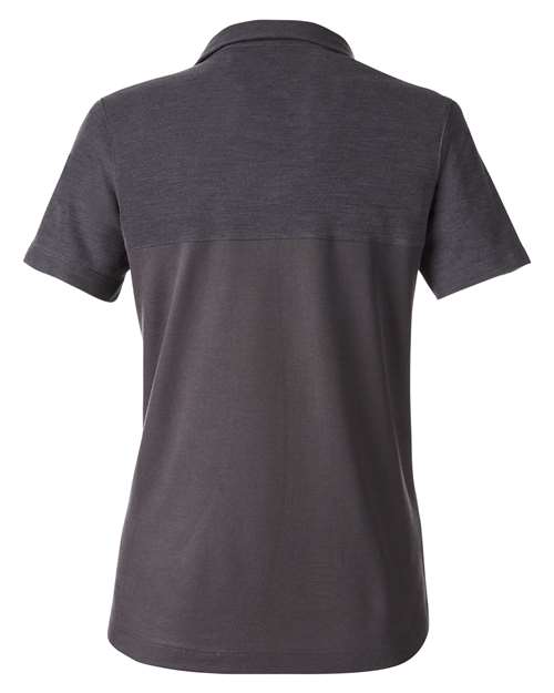 Women's Fusion ChromaSoft™ Colorblock Polo - Carbon/ Carbon Heather Back
