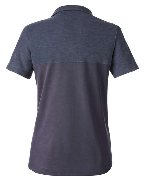 Women's Fusion ChromaSoft™ Colorblock Polo - Classic Navy/ Classic Navy Heather Back