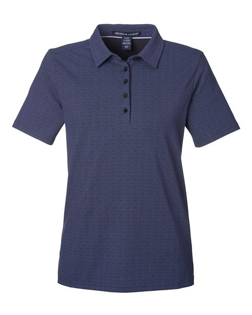 Women's Crownlux Performance® Geo Polo - Navy/ French Blue Front