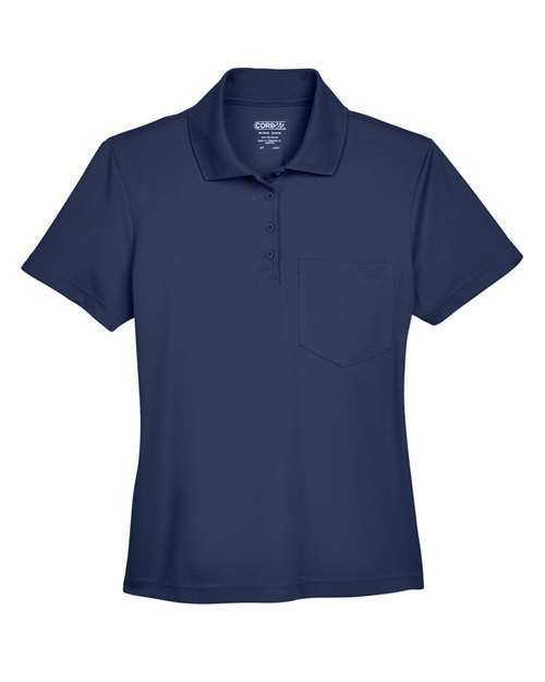 Women's Origin Performance Piqué Polo with Pocket - Classic Navy Front