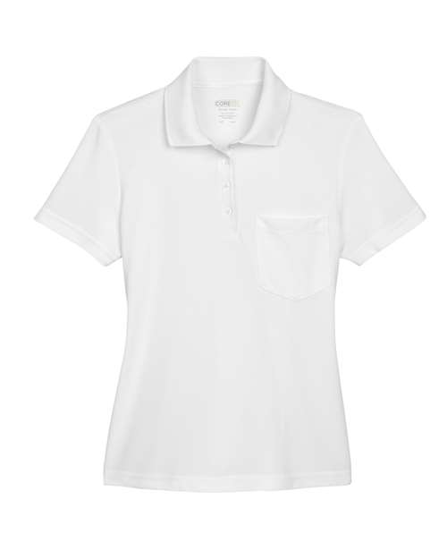 Women's Origin Performance Piqué Polo with Pocket - White Front