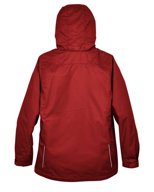 Women's 3-in-1 Jacket with Fleece Liner - Classic Red Back