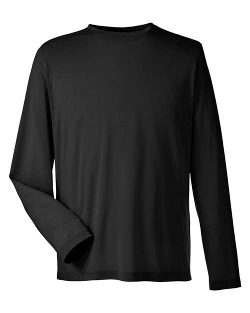 Unisex Fusion ChromaSoft™ Performance Long Sleeve T-Shirt - Black Front