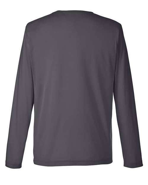 Unisex Fusion ChromaSoft™ Performance Long Sleeve T-Shirt - Carbon Back