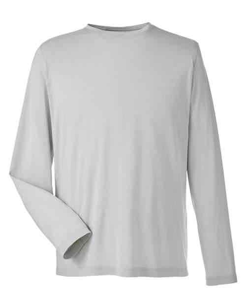 Unisex Fusion ChromaSoft™ Performance Long Sleeve T-Shirt - Platinum Front