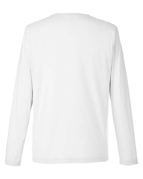 Unisex Fusion ChromaSoft™ Performance Long Sleeve T-Shirt - White Back