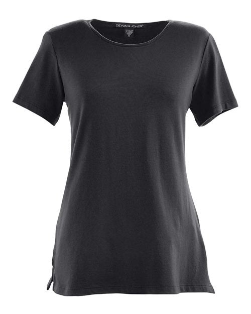 Devon & Jones Women's Perfect Fit™ Shell T-Shirt - Black Front