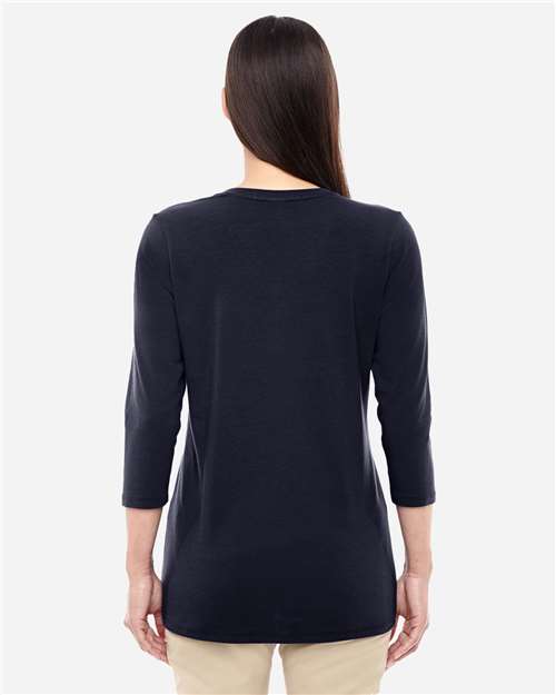 Women's Perfect Fit™ Bracelet-Length V-Neck Top - Black Back