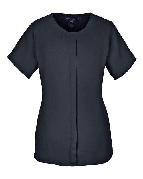Women's Perfect Fit™ Crepe Blouse - Black Front