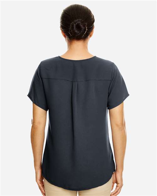 Women's Perfect Fit™ Crepe Blouse - Black Back