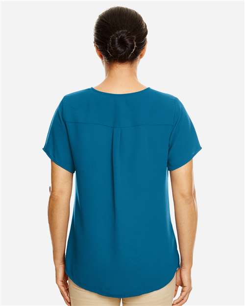 Women's Perfect Fit™ Crepe Blouse - Dark Teal Back