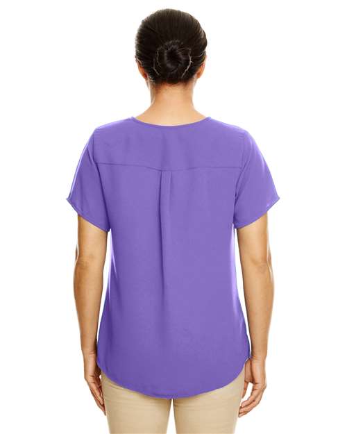 Women's Perfect Fit™ Crepe Blouse - Grape Back
