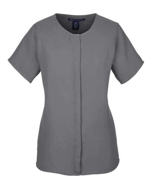 Women's Perfect Fit™ Crepe Blouse - Graphite Front