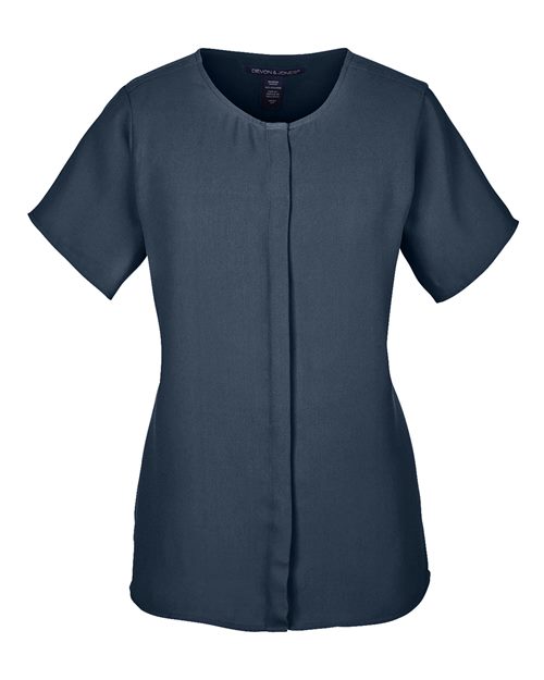 Women's Perfect Fit™ Crepe Blouse - Navy Front