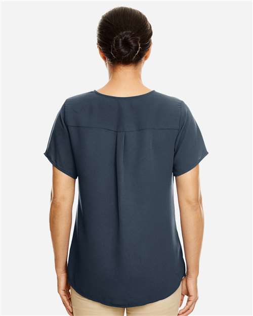 Women's Perfect Fit™ Crepe Blouse - Navy Back