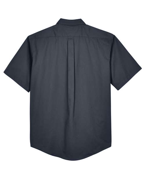 Men's Optimum Short Sleeve Twill Dress Shirt - Carbon Back