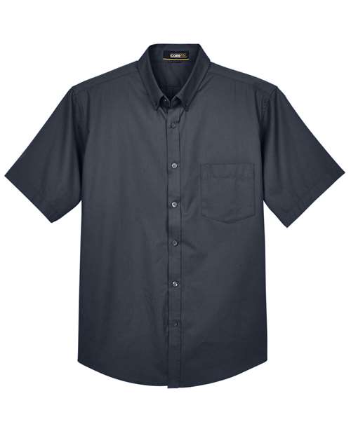 Men's Optimum Short Sleeve Twill Dress Shirt - Carbon Front