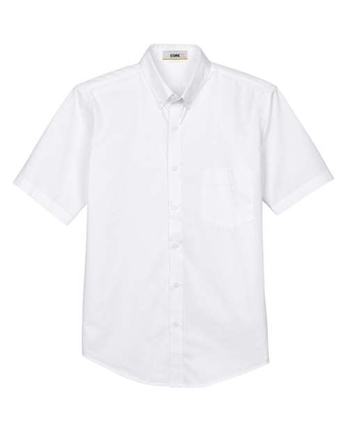 Men's Optimum Short Sleeve Twill Dress Shirt - White Front