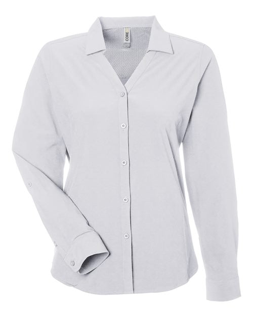 CORE365 Women's Ultra UVP® Marina Shirt - Platinum Front