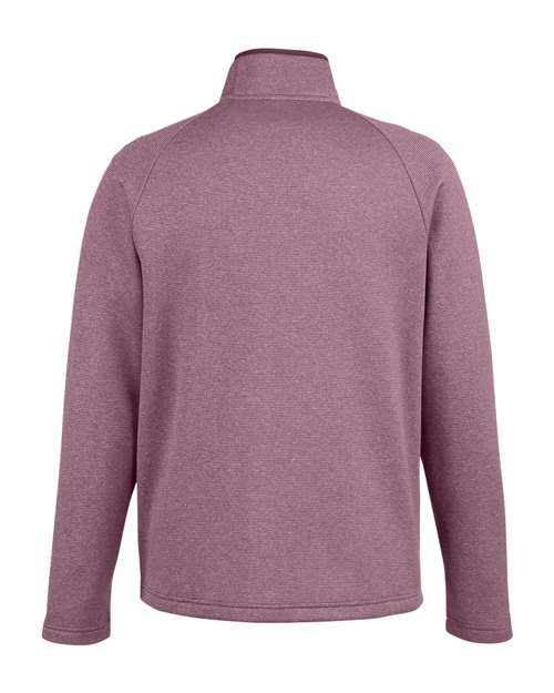 Men's Venture Heathered Stripe Full-Zip Jacket - Burgundy/ White Back