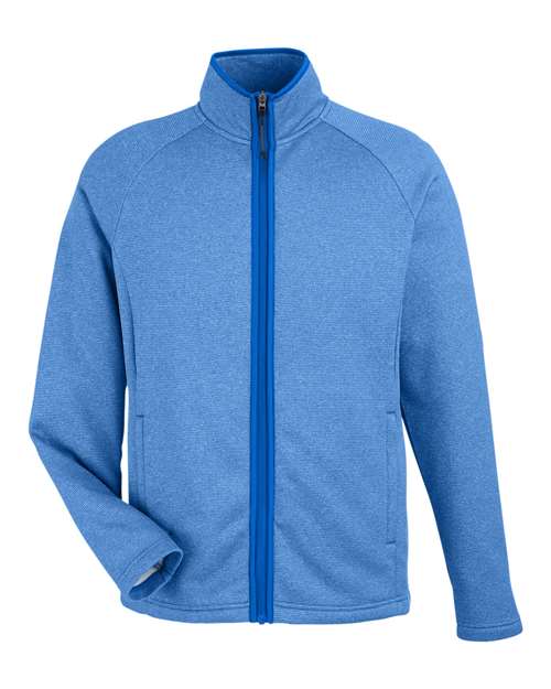 Men's Venture Heathered Stripe Full-Zip Jacket - True Royal/ White Front