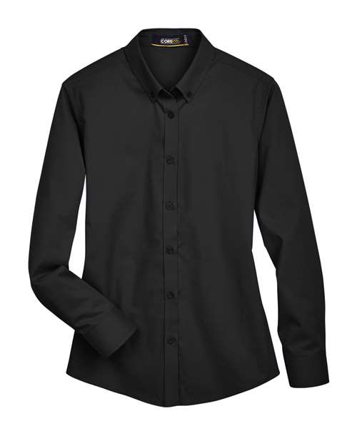 Women's Operate Twill Shirt - Black Front