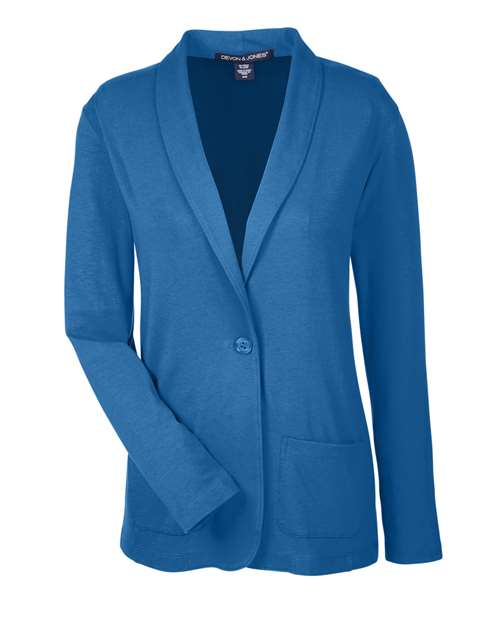 Women's Perfect Fit™ Shawl Collar Cardigan - French Blue Front