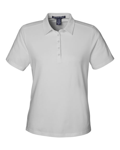 Devon & Jones Women's Raleigh Stretch Polo - Grey Front