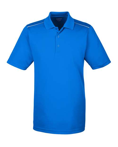 Men's Radiant Performance Piqué Polo with Reflective Piping - True Royal Front