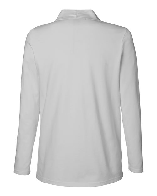 Women's Raleigh Shawl Collar Knit Top - Grey Back