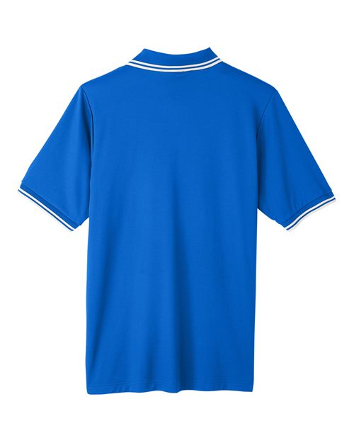 Men's CrownLux Performance® Plaited Tipped Polo - French Blue/ White Back