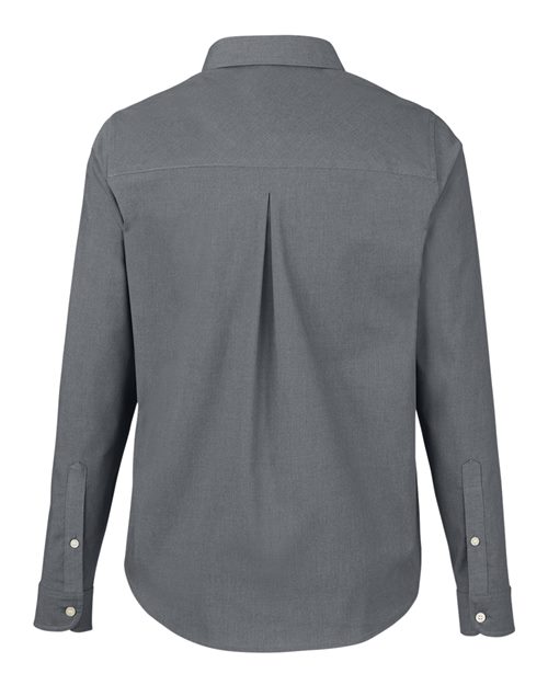 Women's CrownLux Performance® Spencer Poplin Dress Shirt - Graphite Melange Back
