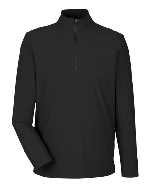 Men's CrownLux Performance® Windsor Welded Quarter-Zip Pullover - Black Front