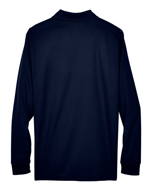 Men's Tall Pinnacle Performance Long Sleeve Piqué Polo - Classic Navy Back