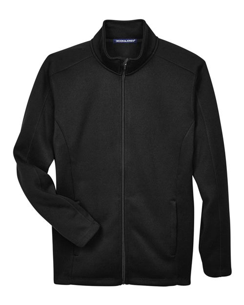 Men's Bristol Full-Zip Sweater Fleece Jacket - Black Front