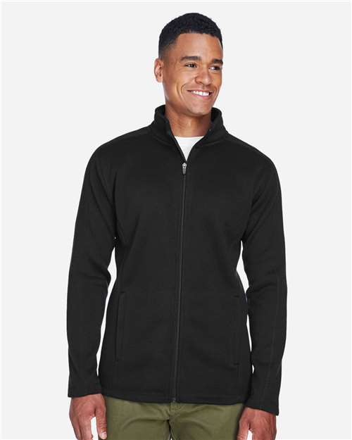 Devon & Jones Men's Bristol Full-Zip Sweater Fleece Jacket - Model Front