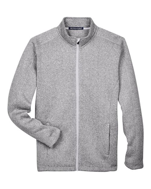 Men's Bristol Full-Zip Sweater Fleece Jacket - Grey Heather Front