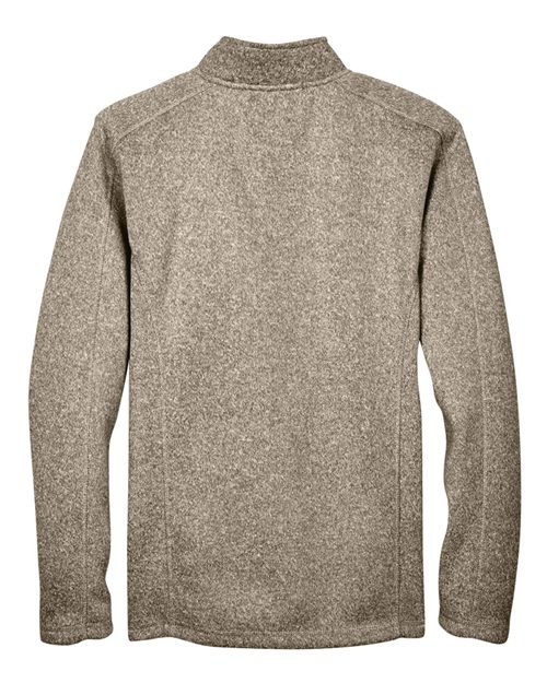 Men's Bristol Full-Zip Sweater Fleece Jacket - Khaki Heather Back