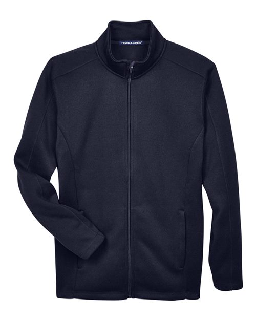 Men's Bristol Full-Zip Sweater Fleece Jacket - Navy Front