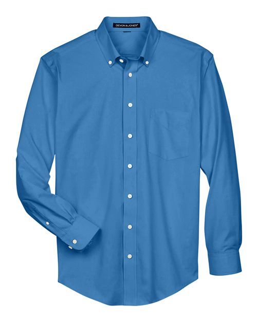 Men's Crown Collection® Oxford Woven Dress Shirt - French Blue Front