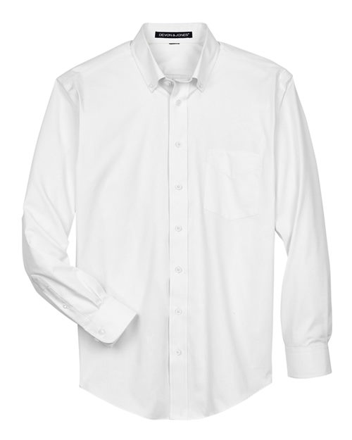 Men's Crown Collection® Oxford Woven Dress Shirt - White Front