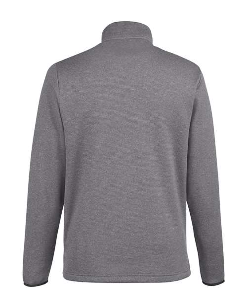 Men's Venture Heathered Stripe Quarter-Zip Pullover - Black/ White Back