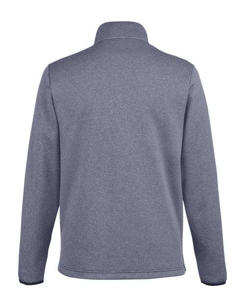 Men's Venture Heathered Stripe Quarter-Zip Pullover - Classic Navy/ White Back