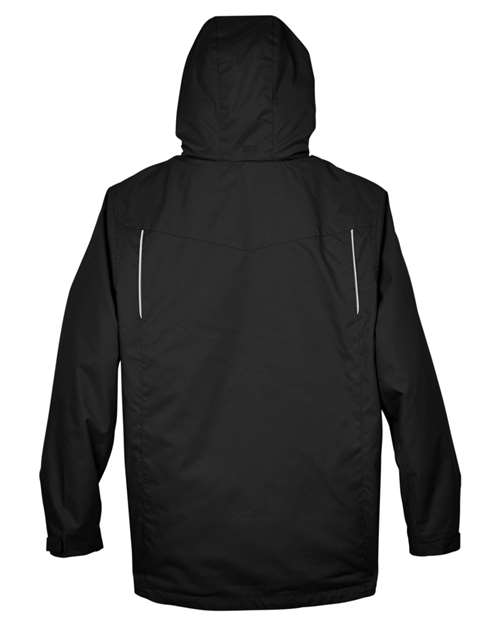 Men's Tall Region 3-in-1 Jacket with Fleece Liner - Black Back