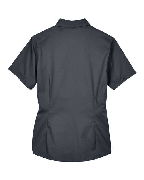 Women's Optimum Short Sleeve Twill Shirt - Carbon Back