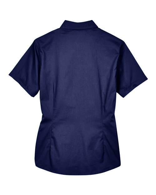 Women's Optimum Short Sleeve Twill Shirt - Classic Navy Back