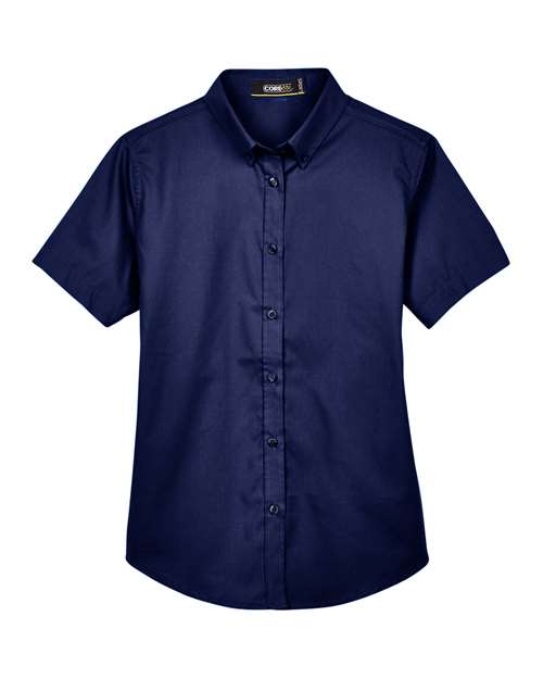 Women's Optimum Short Sleeve Twill Shirt - Classic Navy Front