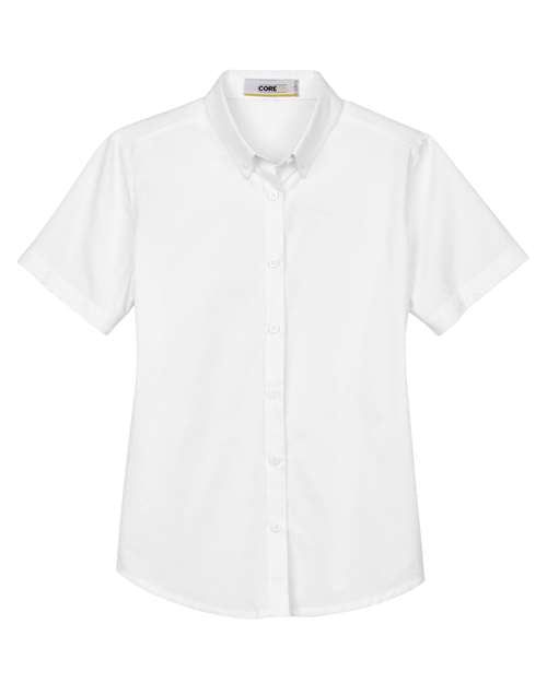 Women's Optimum Short Sleeve Twill Shirt - White Front
